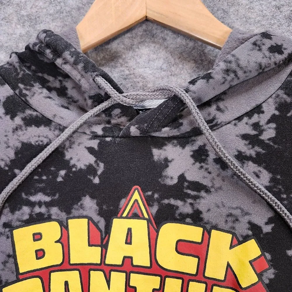 Black Panther Wakanda Forever Hoodie Men Large Black Gray‎ Graphic Camo Marvel